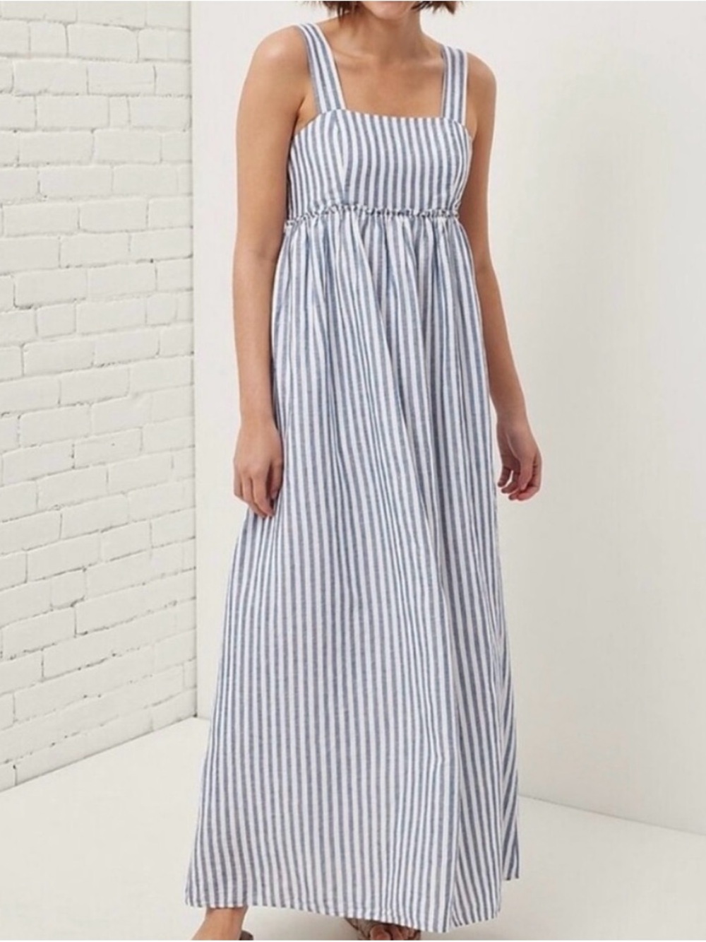 UpWest Classic Blue & White Striped Maxi Dress